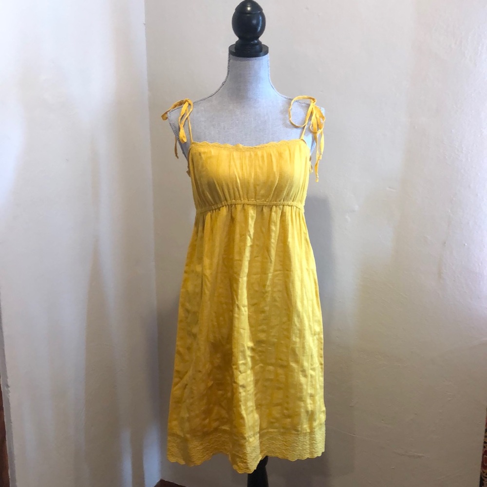 Lucky Brand Yellow Spaghetti Strap Dress Size S